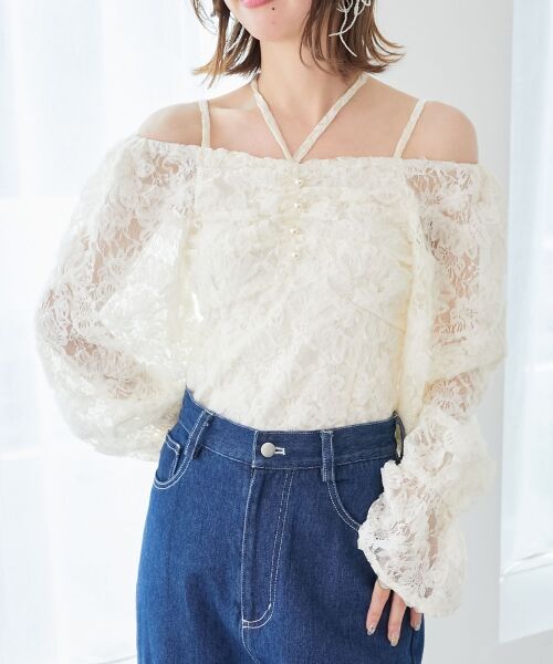 MAJESTIC LEGON / マジェスティックレゴン シャツ・ブラウス | 2wayフラワーレースブラウス | 詳細4