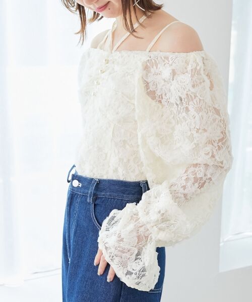 MAJESTIC LEGON / マジェスティックレゴン シャツ・ブラウス | 2wayフラワーレースブラウス | 詳細5