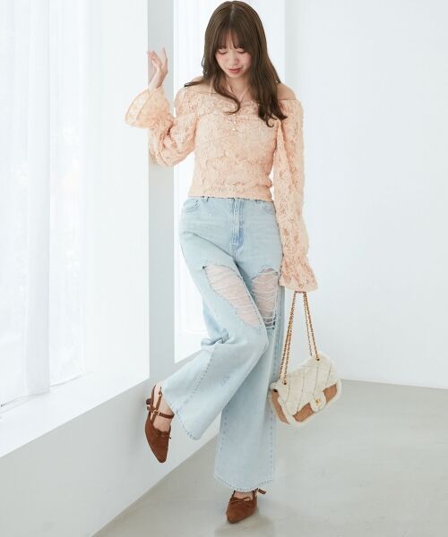 MAJESTIC LEGON / マジェスティックレゴン シャツ・ブラウス | 2wayフラワーレースブラウス | 詳細8