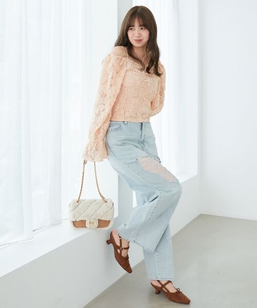 MAJESTIC LEGON / マジェスティックレゴン シャツ・ブラウス | 2wayフラワーレースブラウス | 詳細9