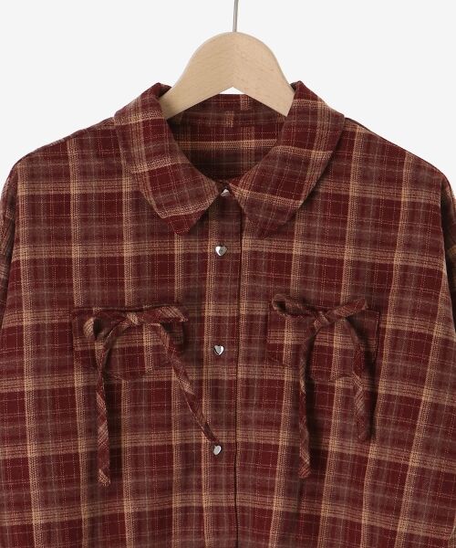 MAJESTIC LEGON / マジェスティックレゴン シャツ・ブラウス | ハートボタンリボンつきシャツ | 詳細12