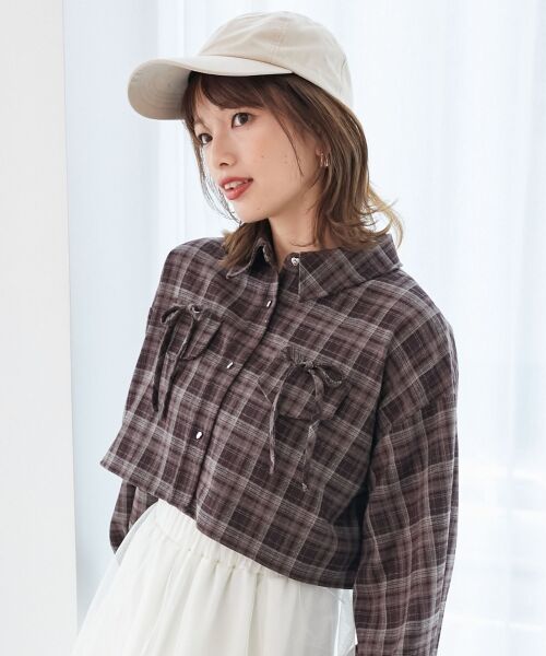 MAJESTIC LEGON / マジェスティックレゴン シャツ・ブラウス | ハートボタンリボンつきシャツ | 詳細5