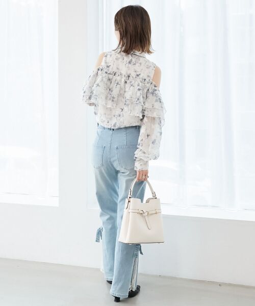 MAJESTIC LEGON / マジェスティックレゴン シャツ・ブラウス | バイカラーボウタイフリルブラウス | 詳細11