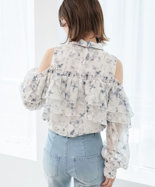 MAJESTIC LEGON / マジェスティックレゴン シャツ・ブラウス | バイカラーボウタイフリルブラウス | 詳細14