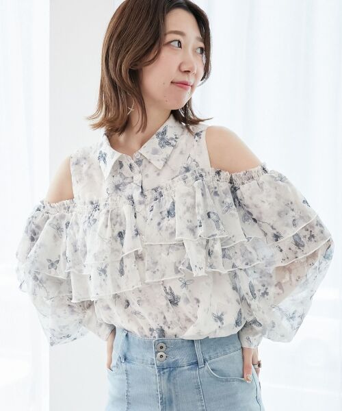 MAJESTIC LEGON / マジェスティックレゴン シャツ・ブラウス | バイカラーボウタイフリルブラウス | 詳細16