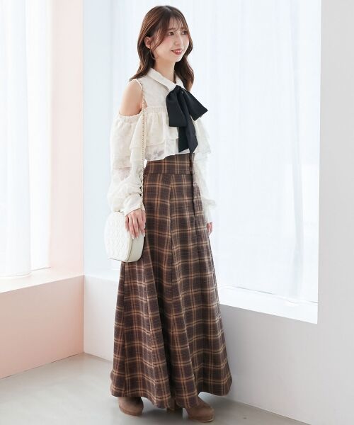 MAJESTIC LEGON / マジェスティックレゴン シャツ・ブラウス | バイカラーボウタイフリルブラウス | 詳細18