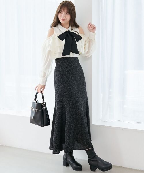 MAJESTIC LEGON / マジェスティックレゴン シャツ・ブラウス | バイカラーボウタイフリルブラウス | 詳細2