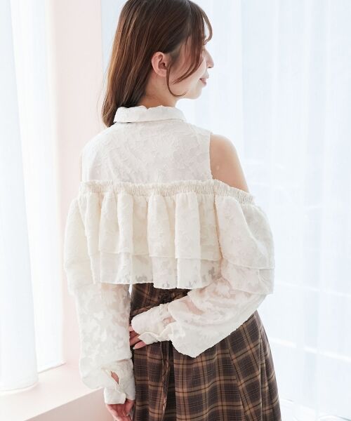 MAJESTIC LEGON / マジェスティックレゴン シャツ・ブラウス | バイカラーボウタイフリルブラウス | 詳細22