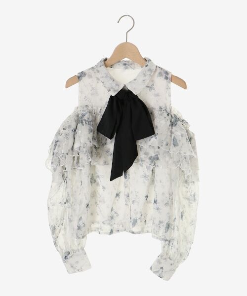 MAJESTIC LEGON / マジェスティックレゴン シャツ・ブラウス | バイカラーボウタイフリルブラウス | 詳細25