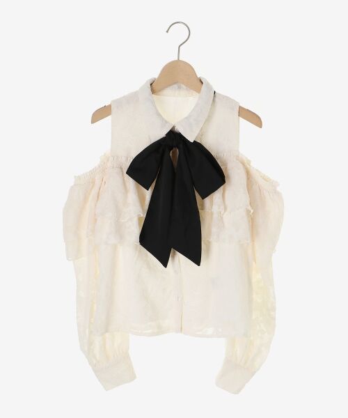 MAJESTIC LEGON / マジェスティックレゴン シャツ・ブラウス | バイカラーボウタイフリルブラウス | 詳細26