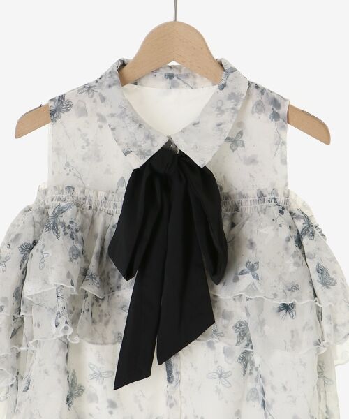 MAJESTIC LEGON / マジェスティックレゴン シャツ・ブラウス | バイカラーボウタイフリルブラウス | 詳細28