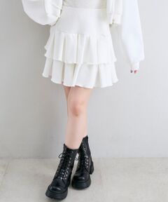 MAJESTIC LEGON / マジェスティックレゴン ミニ・ひざ丈スカート | ∞キラキララインストーンスカパン