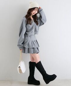 MAJESTIC LEGON / マジェスティックレゴン ミニ・ひざ丈スカート | ∞キラキララインストーンスカパン