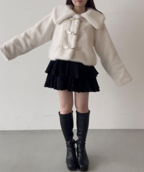 MAJESTIC LEGON / マジェスティックレゴン ミニ・ひざ丈スカート | ∞キラキララインストーンスカパン | 詳細24