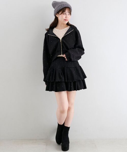 MAJESTIC LEGON / マジェスティックレゴン ミニ・ひざ丈スカート | ∞キラキララインストーンスカパン | 詳細25