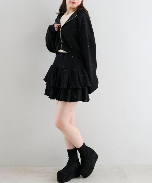 MAJESTIC LEGON / マジェスティックレゴン ミニ・ひざ丈スカート | ∞キラキララインストーンスカパン | 詳細26