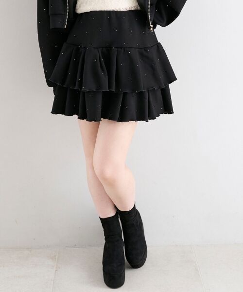MAJESTIC LEGON / マジェスティックレゴン ミニ・ひざ丈スカート | ∞キラキララインストーンスカパン | 詳細28