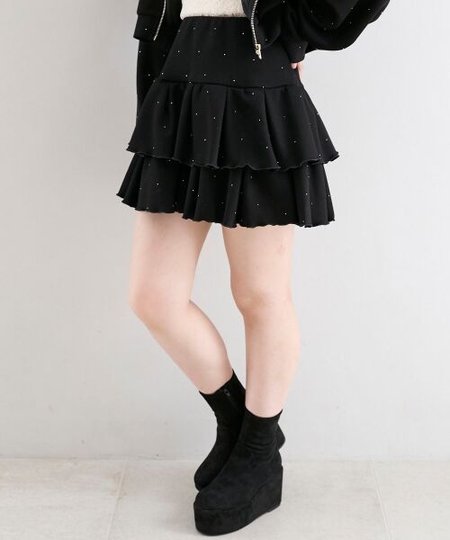 MAJESTIC LEGON / マジェスティックレゴン ミニ・ひざ丈スカート | ∞キラキララインストーンスカパン | 詳細29