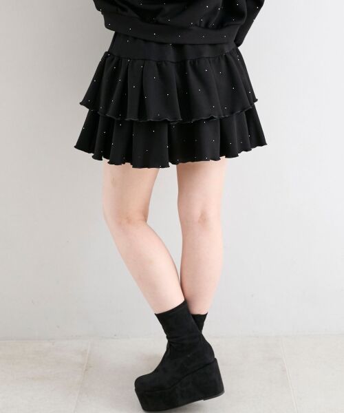 MAJESTIC LEGON / マジェスティックレゴン ミニ・ひざ丈スカート | ∞キラキララインストーンスカパン | 詳細30