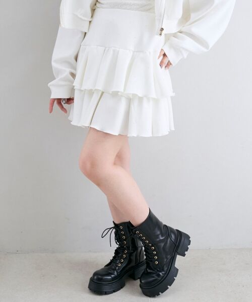 MAJESTIC LEGON / マジェスティックレゴン ミニ・ひざ丈スカート | ∞キラキララインストーンスカパン | 詳細5