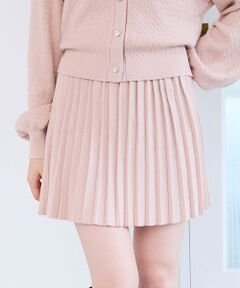 MAJESTIC LEGON / マジェスティックレゴン ミニ・ひざ丈スカート | ニットプリーツミニスカート