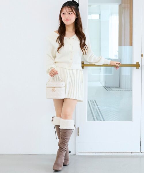 MAJESTIC LEGON / マジェスティックレゴン ミニ・ひざ丈スカート | ニットプリーツミニスカート | 詳細1