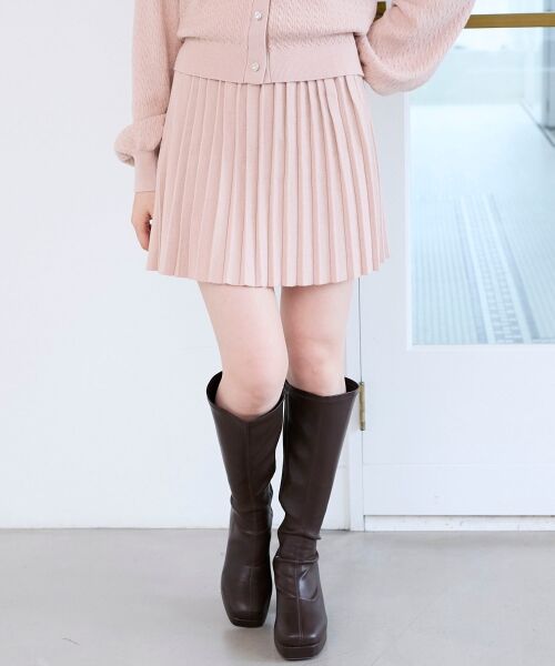 MAJESTIC LEGON / マジェスティックレゴン ミニ・ひざ丈スカート | ニットプリーツミニスカート | 詳細11