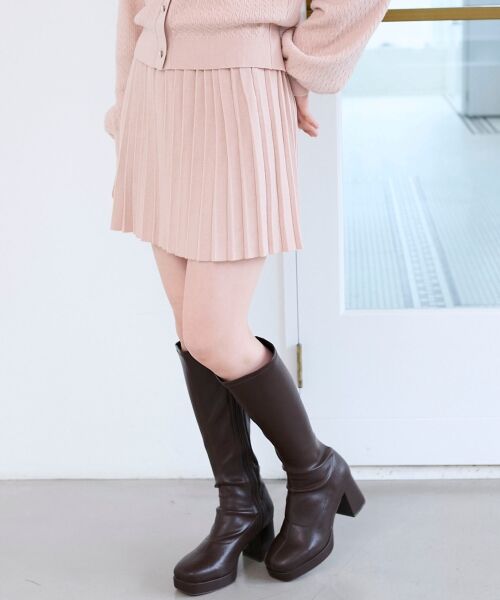 MAJESTIC LEGON / マジェスティックレゴン ミニ・ひざ丈スカート | ニットプリーツミニスカート | 詳細12