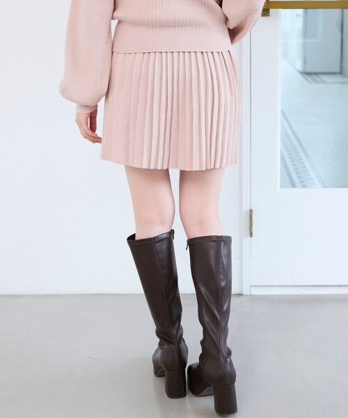 MAJESTIC LEGON / マジェスティックレゴン ミニ・ひざ丈スカート | ニットプリーツミニスカート | 詳細13