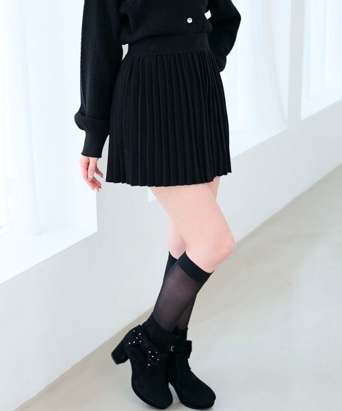 MAJESTIC LEGON / マジェスティックレゴン ミニ・ひざ丈スカート | ニットプリーツミニスカート | 詳細19