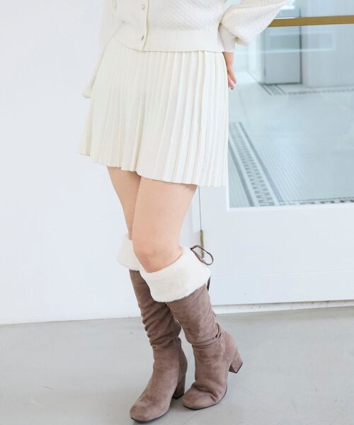 MAJESTIC LEGON / マジェスティックレゴン ミニ・ひざ丈スカート | ニットプリーツミニスカート | 詳細5