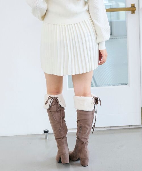 MAJESTIC LEGON / マジェスティックレゴン ミニ・ひざ丈スカート | ニットプリーツミニスカート | 詳細6