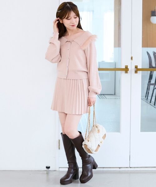 MAJESTIC LEGON / マジェスティックレゴン ミニ・ひざ丈スカート | ニットプリーツミニスカート | 詳細9