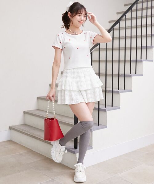 MAJESTIC LEGON / マジェスティックレゴン ミニ・ひざ丈スカート | カットレースフリルミニスカパン | 詳細1