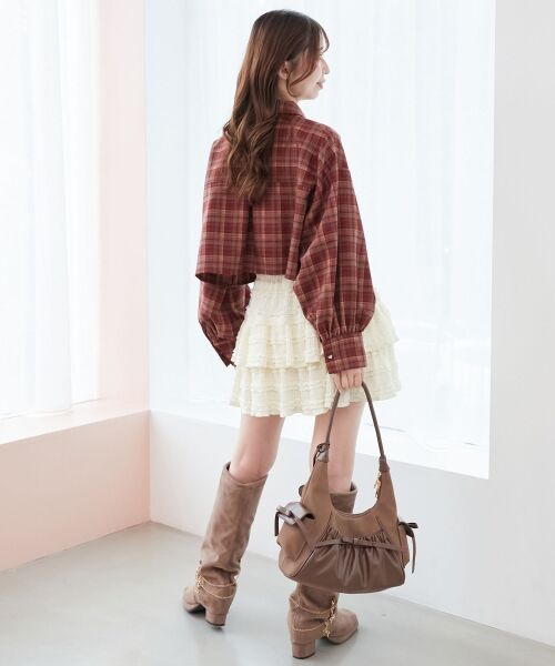 MAJESTIC LEGON / マジェスティックレゴン ミニ・ひざ丈スカート | カットレースフリルミニスカパン | 詳細10