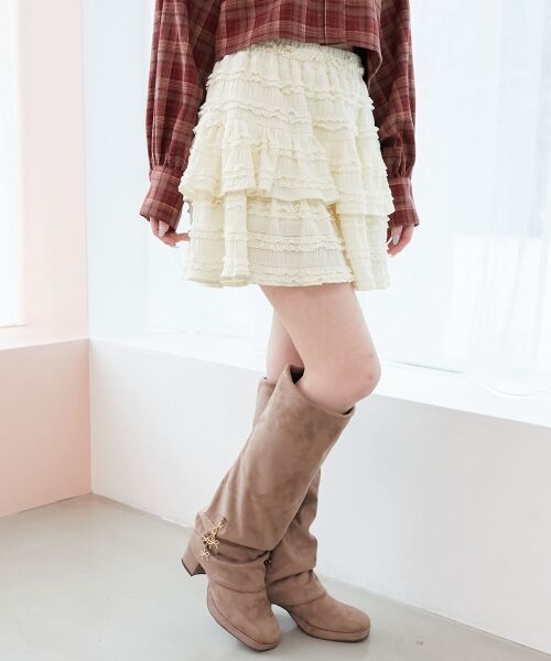 MAJESTIC LEGON / マジェスティックレゴン ミニ・ひざ丈スカート | カットレースフリルミニスカパン | 詳細12