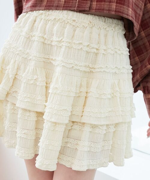 MAJESTIC LEGON / マジェスティックレゴン ミニ・ひざ丈スカート | カットレースフリルミニスカパン | 詳細14