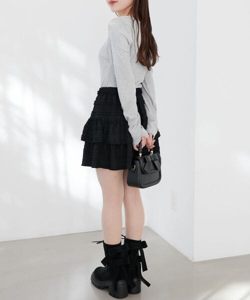 MAJESTIC LEGON / マジェスティックレゴン ミニ・ひざ丈スカート | カットレースフリルミニスカパン | 詳細18