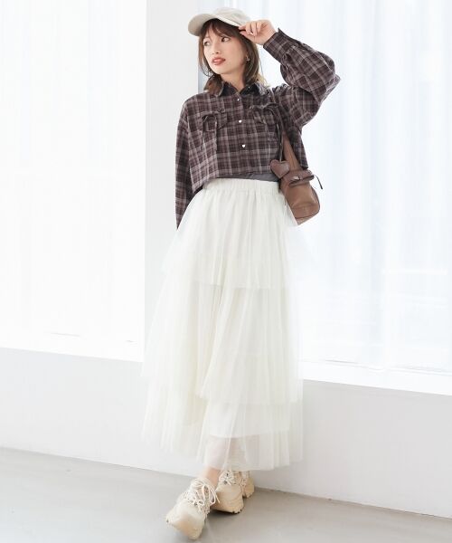 MAJESTIC LEGON / マジェスティックレゴン ロング・マキシ丈スカート | ティアードスカート | 詳細1