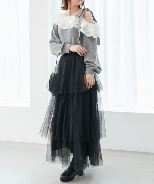 MAJESTIC LEGON / マジェスティックレゴン ロング・マキシ丈スカート | ティアードスカート | 詳細21