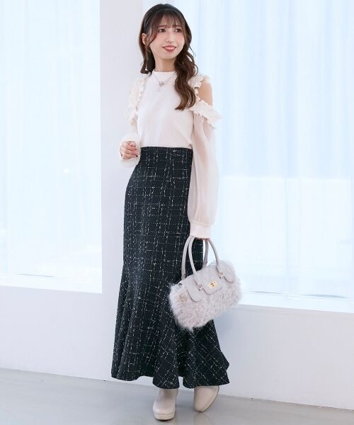 MAJESTIC LEGON / マジェスティックレゴン ロング・マキシ丈スカート | ツイードマーメイドロングスカート | 詳細15