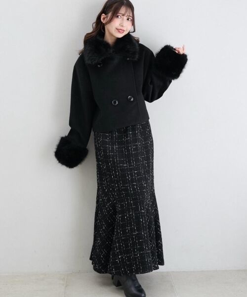 MAJESTIC LEGON / マジェスティックレゴン ロング・マキシ丈スカート | ツイードマーメイドロングスカート | 詳細17