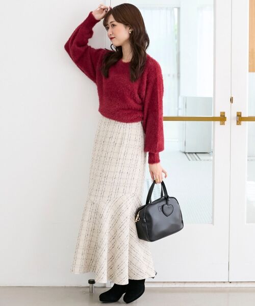 MAJESTIC LEGON / マジェスティックレゴン ロング・マキシ丈スカート | ツイードマーメイドロングスカート | 詳細2