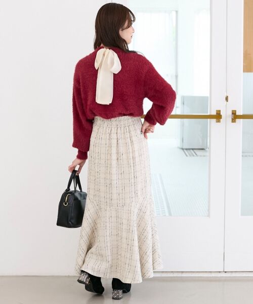 MAJESTIC LEGON / マジェスティックレゴン ロング・マキシ丈スカート | ツイードマーメイドロングスカート | 詳細3