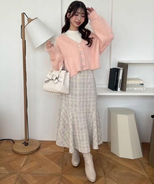 MAJESTIC LEGON / マジェスティックレゴン ロング・マキシ丈スカート | ツイードマーメイドロングスカート | 詳細7