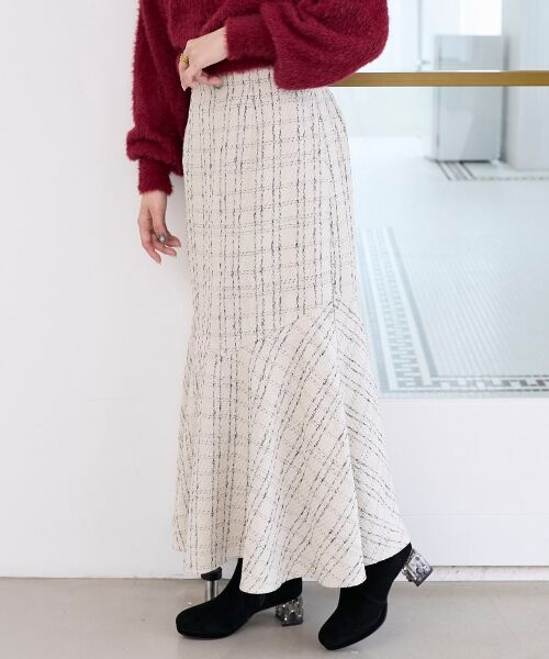 MAJESTIC LEGON / マジェスティックレゴン ロング・マキシ丈スカート | ツイードマーメイドロングスカート | 詳細9