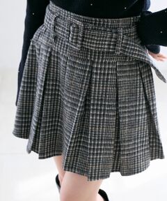 MAJESTIC LEGON / マジェスティックレゴン ミニ・ひざ丈スカート | ベルト付きプリーツミニスカパン