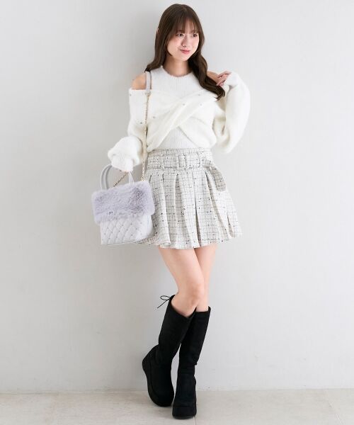 MAJESTIC LEGON / マジェスティックレゴン ミニ・ひざ丈スカート | ベルト付きプリーツミニスカパン | 詳細1