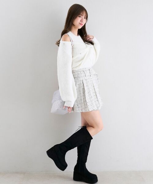 MAJESTIC LEGON / マジェスティックレゴン ミニ・ひざ丈スカート | ベルト付きプリーツミニスカパン | 詳細2