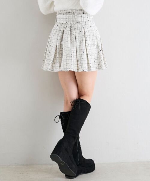 MAJESTIC LEGON / マジェスティックレゴン ミニ・ひざ丈スカート | ベルト付きプリーツミニスカパン | 詳細6